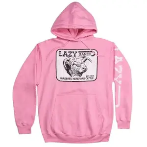 Men's Lazy J Ranch Willow Cattle Headquarters Logo Hoodie Pullover Hoodie Cheap Brand Clothing, Casual Cotton, Gildan Daily Comfort For Men For Women
