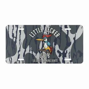 Lil'Pecker Club Lil Gents Making Dents Camo License Plate, Car Accessories, Hunting Gift - Lightweight Aluminum, Pre-Drilled holes vehicle decor