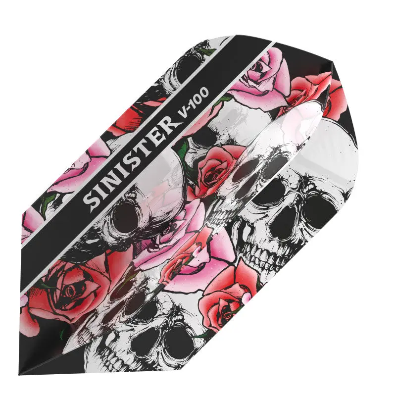 Viper Sinister V-100 Series Slim Dart Flights, Red/Pink, Durable Skull Design for Darts Sports & Outdoor Recreation Equipment, Durability
