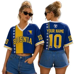 Custom Bosnia Soccer Jersey, Personalized Name Number Football Shirt, Men Women Youth Gift for Bosnian Fan, Balkan Pride Sports Top