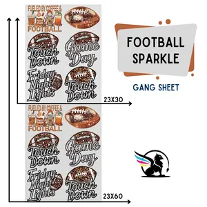 Football Sparkle | Premade DTF Transfer Gang Sheet For Graphic Tees
