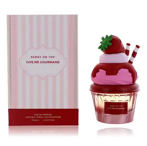 Berry on Top Give Me Gourmand EDP, 75 ml (2.5 Fl.Oz) Single Item Women's Perfume, Gentle & Appealing Everyday Scent with Strawberry, Chantilly Cream, Musk & Vanilla Notes, Long Lasting Perfume