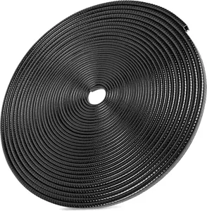 66Ft(20.2M) Long  Door Edge Guards,U Shape Edge Trim Rubber Seal Protector Rubber  Door Protector  Protection Door Edge Anti- Rubber Clips Fit for  | Black |