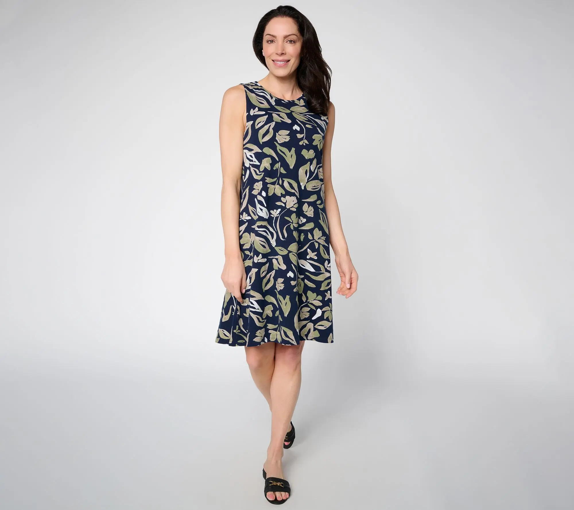 BEAUTIFUL by Lawrence Zarian Petite Printed Knee Length Knit Dress