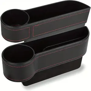 Car Seat Interval Organizer with Cup Holder, Car Seat Interval Storage Box, Car Interior Accessories for Driver & Passenger Seat Interval Storage, Car Cup Holders