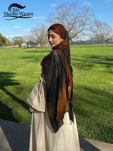 Women's Ombre Hijab Head Scarf, Soft Breathable Jersey Fabric, Suitable for Various Occasions, Modest Design Wrap, Durable & Stylish