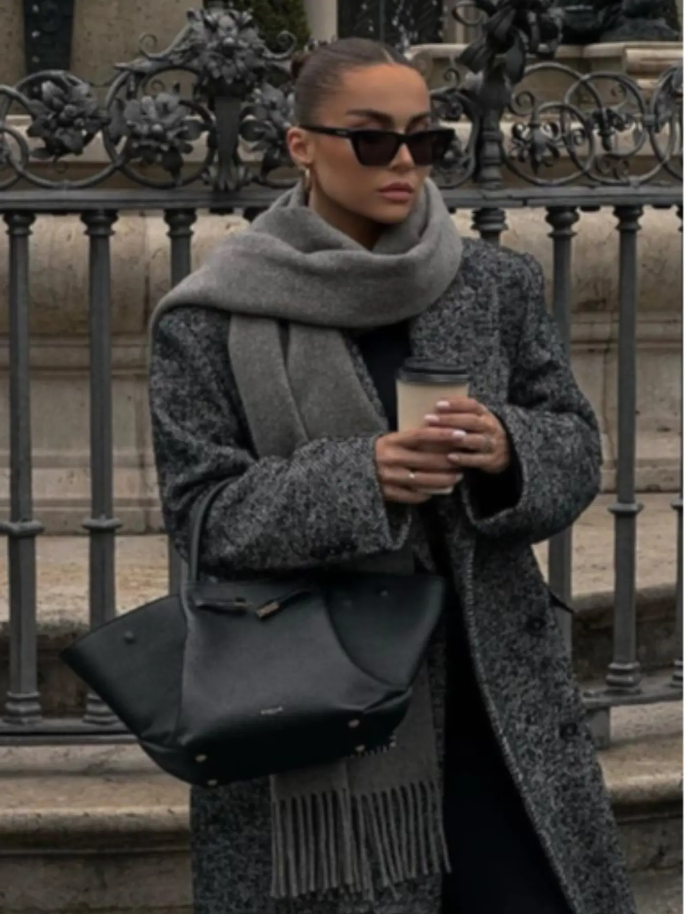 Women's Elegant Casual Thick Winter Scarf, Full Cashmere Shawl, Solid Color Series, High-End Warm Scarf, Outdoor Wrap Hijab, Soft Warm Shawl