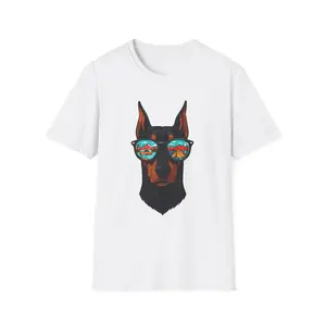 Doberman with Sunglasses T-Shirt | Doberman Art, Summer Vibes