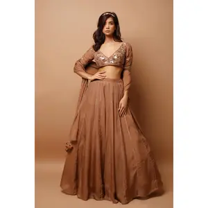 Golden Lehenga Set (Set Of 3)
