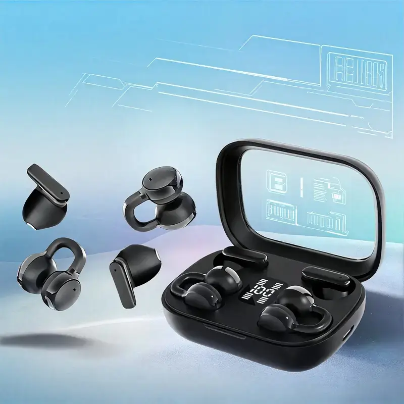 Bluetooth-Compatible 5.4 Wireless Earbuds, TWS Stereo, HiFi Stereo Sound, Noise-Cancelling In‑Ear Headphones with LED Display, Waterproof True Wireless Earbuds, Premium Earbuds, 2 Pairs
