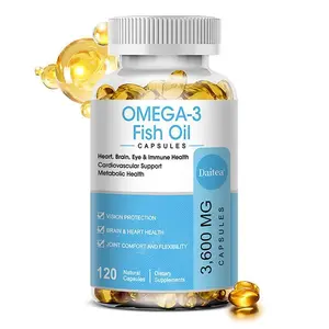 Daitea Omega 3 Fish Oil  with EPA & DHA,Supports heart and cardiovascular health,Supports brain health,120 Capsules