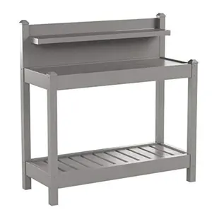 Dura-Trel Outdoor Gardening Heavy Duty PVC Vinyl Greenfield Potting Bench, Mocha