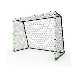 7X5 FT Soccer Goal Rebounder Net, 3-in-1 Heavy Duty Soccer Rebounder Net for Football Practice, High Passing, Low Passing & Shoot, Outdoor Backyard Football Training Equipment