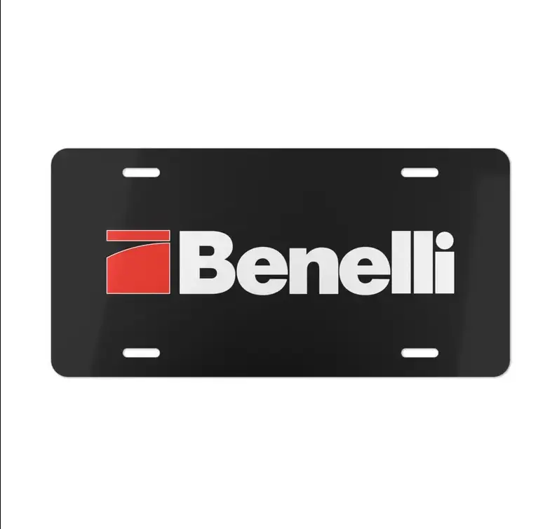 [BESTSELLER] High-End Aluminum Benelli Black License Plate - Premium Front Truck Tag