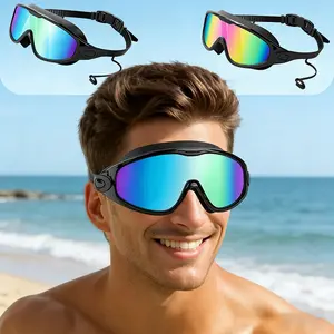 2 Pcs UV Protection Anti-Fog Swim Goggles for Adults & Kids | Wide View Anti-Shattered Safety Lens for Lake, Beach & Summer Party.