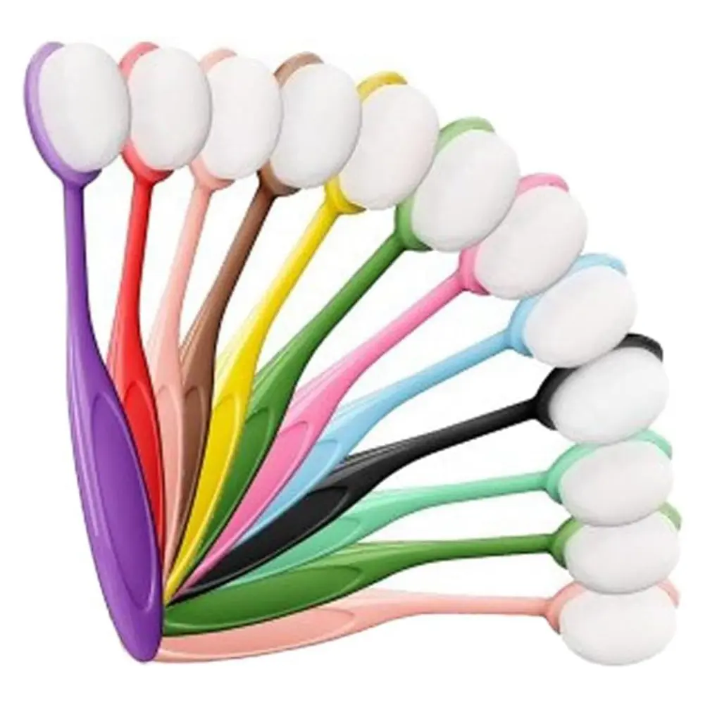 12Pcs Rainbow Synthetic Ink Blending Brushes - 15cm/5.9in Handle Length, 2.2cm/0.86in Width, Soft Bristles, Comfortable Grip, Easy Control, Unisex Adult Studio Tool for Home, Crafts Ideas, Classroom Ink Background Blending, Stencil Work