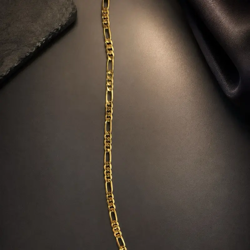 14K Gold-Filled Figaro Bracelet | Classic Design, Premium Finish, Long-Lasting Shine & Secure Clasp for Every Occasion