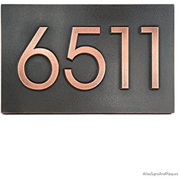 Special Lite Products MP-454-MOC Leather Side-Mounting Address Sign Kit, Mocha Home Decor Plaque for Home Supplies
