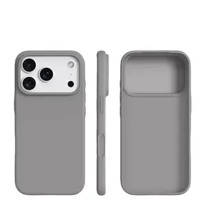 Luxury Ultra-Thin Liquid Silicone Apple iPhone Case, Soft Touch, Anti-Drop Matte Cover, Full Protection for iPhone 17 Pro Max