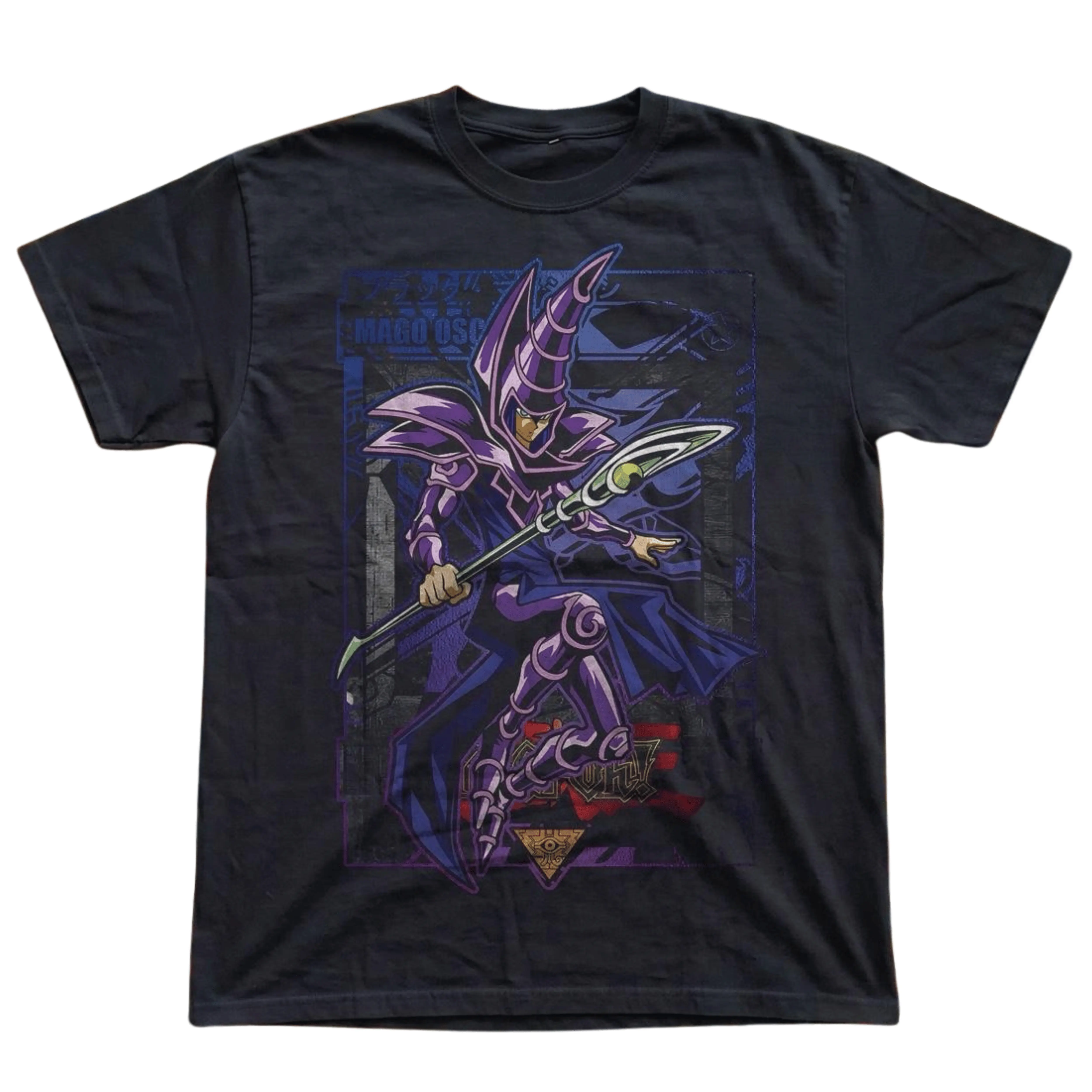 Gildan Men's and Women's T-Shirt, Vintage Yu-Gi-Oh! Graphic Tee, Magician of Black Chaos Tee, Purple Armor Staff Spellcaster Top, Y2K Grunge Dark Aesthetic Streetwear Clothes, Cool Otaku Anime Gift Idea, Retro Alt Apparel Unisex Cotton, Menswear