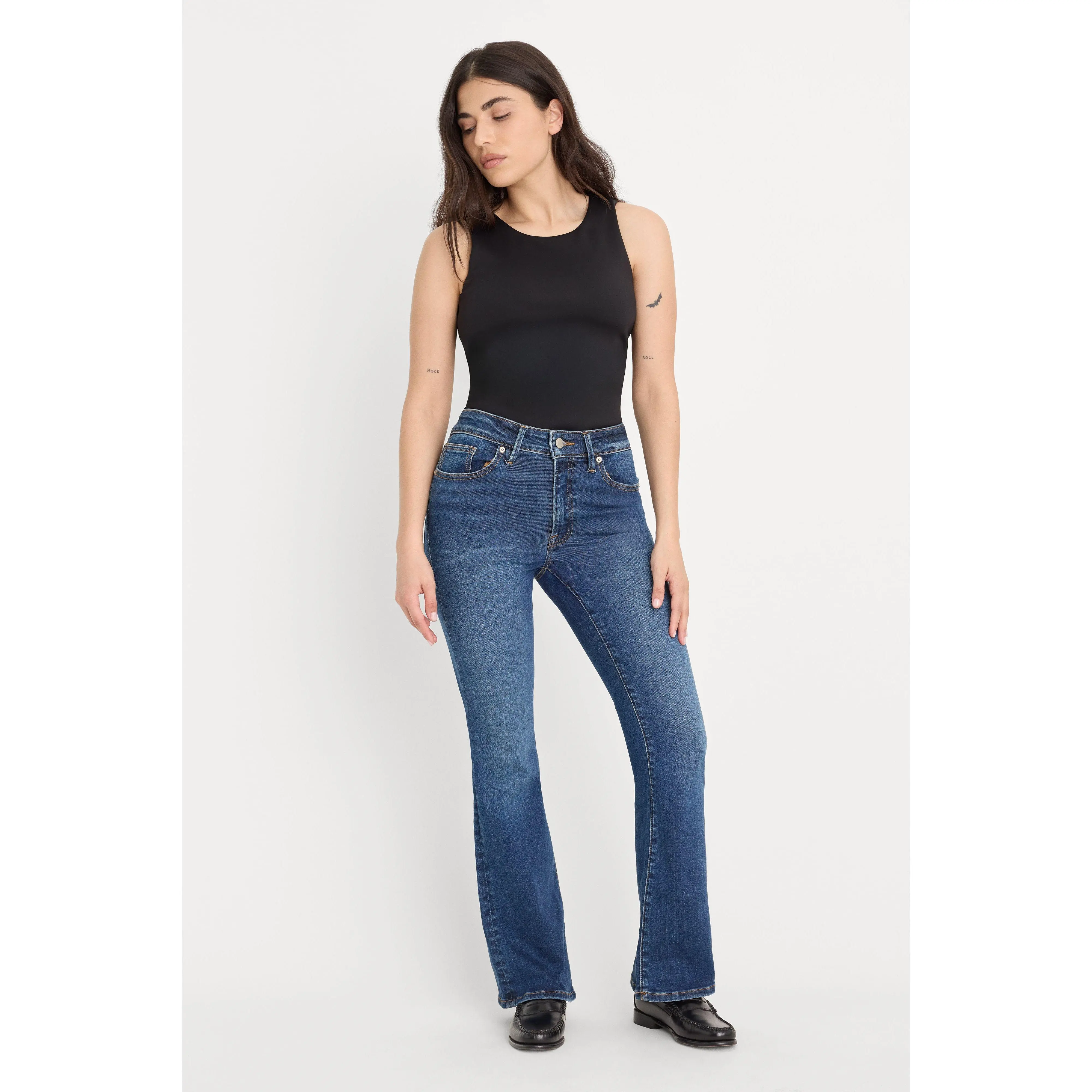 ALWAYS FITS GOOD PETITE BOOTCUT JEANS | INDIGO446