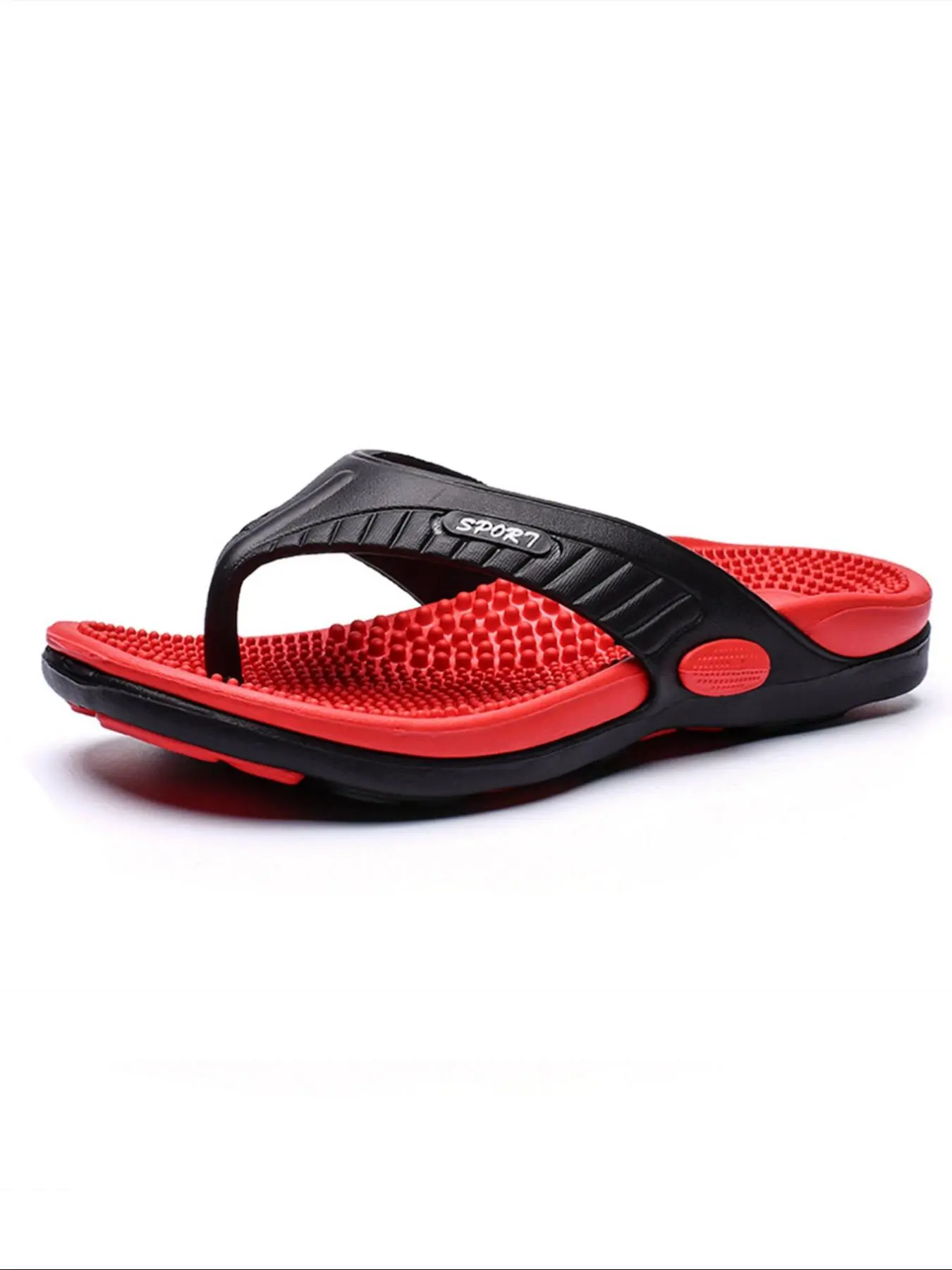 Men's Letter Pattern Massage Slippers, Casual Comfortable Home Slippers, Soft Non-slip Slippers for Indoor & Outdoor Wear Toe Slippers