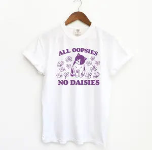 All Oopsies No Daisies Silly Shirt - Vintage Graphic Tee - Funny Tshirt - Cute Cat Retro Shirt - Womenswear Top