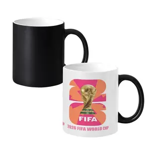 FIFA 2026 World Cup- Color-changing mug – 11 oz Large Ceramic Heat Sensitive Clue Mug – Full image revealed when HOT liquid is added