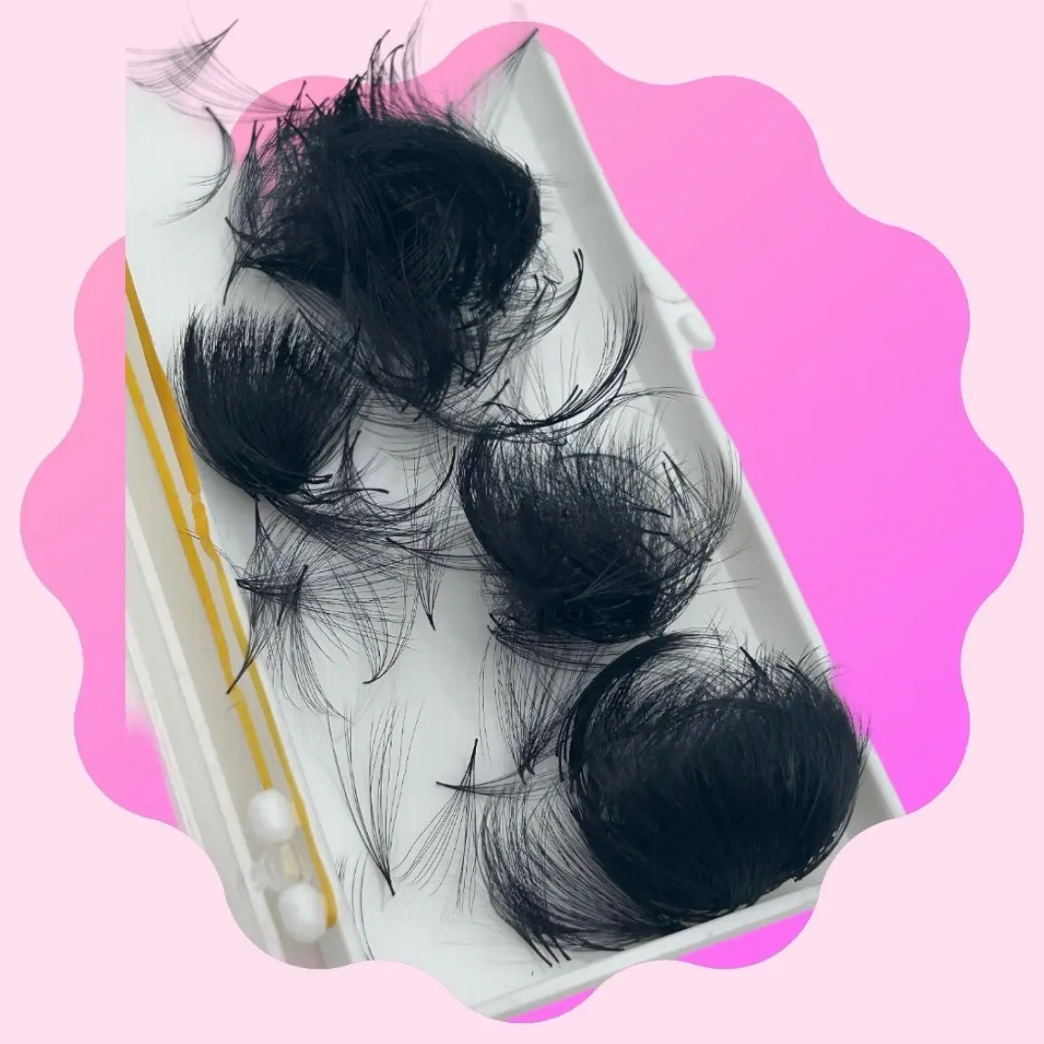 Korean Vegan Hand-Made 14D 0.03 Promade Fans Eyelash Cluster Lashes, 500-Count Box, for Cosmetic Makeup Use by Lash Artists