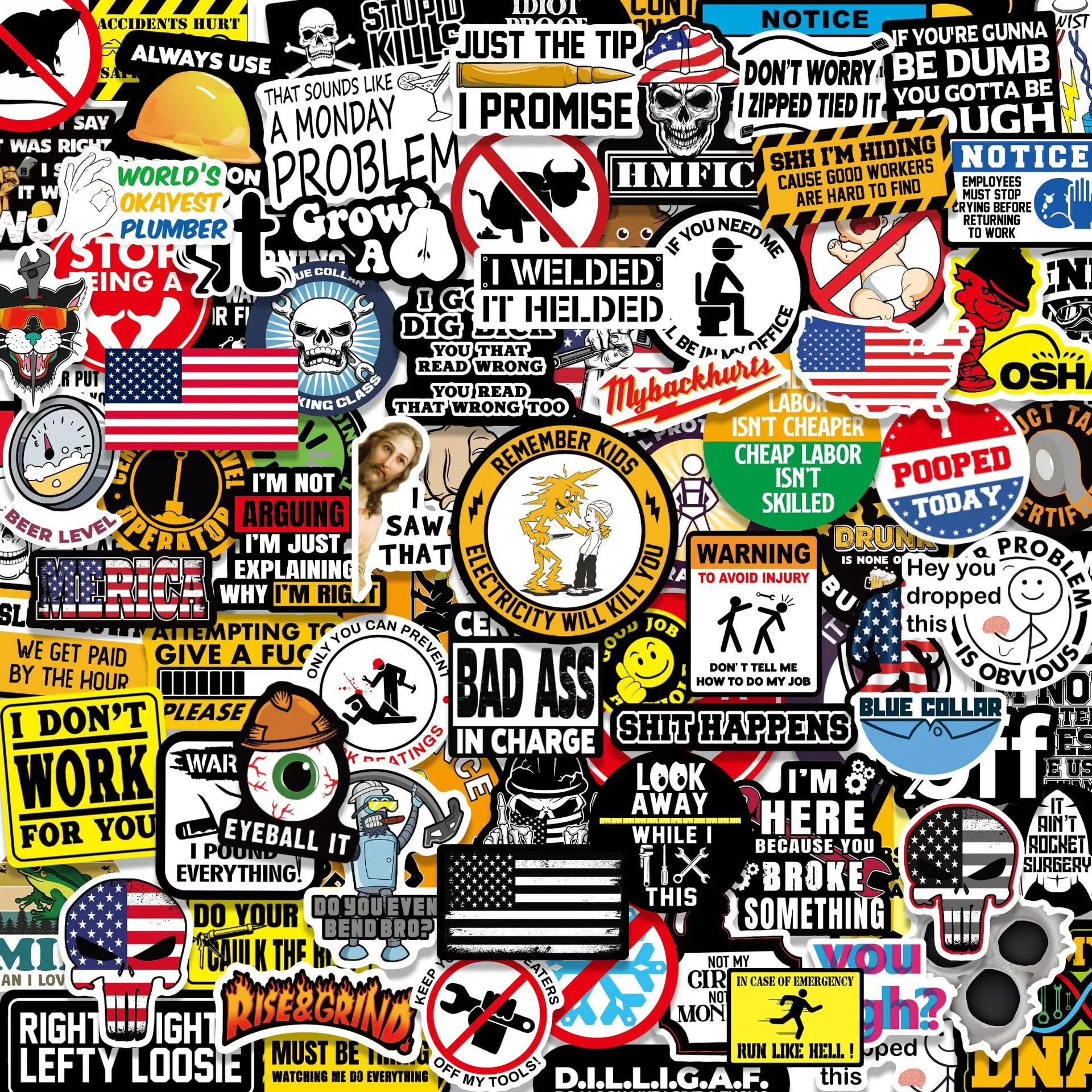 150 Fun Graphic Vinyl Stickers, Waterproof Car Stickers for Kids, Funny Gifts Accessories for Laptop, Phone Cases, Guitar, School Carnival Party Supplies, Sticker