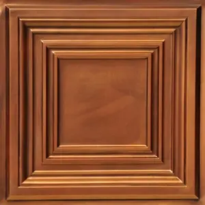 From Plain To Beautiful In Hours Washington Square 2 ft. x 2 ft. PVC Glue-up or Lay-in Faux Tin Ceiling Tile - #DCT 05 - (Pack of 75) / 300 sqft