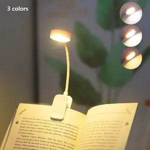 CYCG  1pc LED Clip-On Book Light, 3 Color Temperatures, Dimmable Brightness, Mini Lightweight Reading Lamp for Bedside, Christmas Gifts
