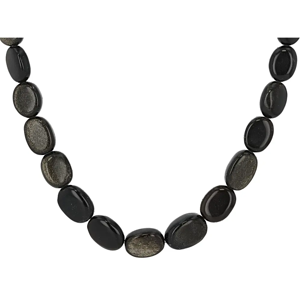 JTV Golden Obsidian 8x6-16x13mm Oval Bead Strand Approximately 16" in Length