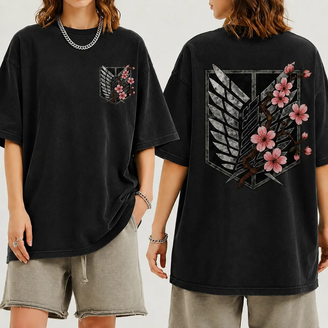 Ver 2-Attack on Titan T-Shirts, Streetwear Unisex T Shirt, Aesthetic Anime Gift Womenswear