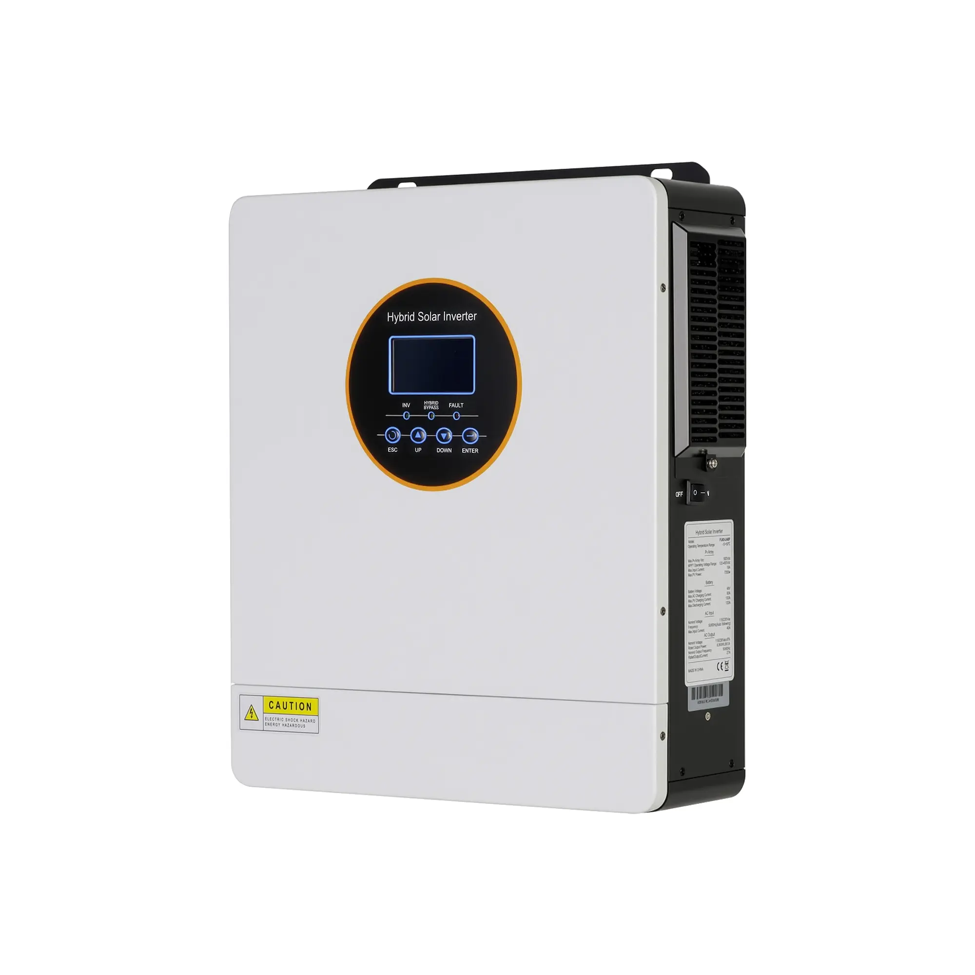 6500W Solar Hybrid Inverter 48V DC-110V/220V AC Split Phase Off-Grid 120A MPPT Controller, Pure Sine Wave Inverter for 48V Lead-Acid, Li Battery House Outdoor