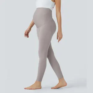 Halara Softlyzero Super High Waisted Maternity Yoga 7/8 Leggings-UPF50+