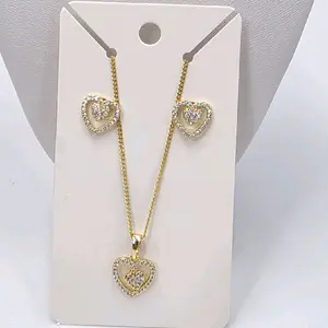 Heart-Theme Costume Jewelry Set with Heart Pendant - Versatile Design for Home Decor, Gifting