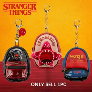 Official Netflix Stranger Things Mini Backpack Keychain For Bags Coin Purse Bag Charm | Hellfire Club Demogorgon Dustin’s Thinking Cap | Viral 80s Retro Collectible Pouch | Perfect Fan Gift & Stocking Stuffer | Limited Edition Fan Favorites