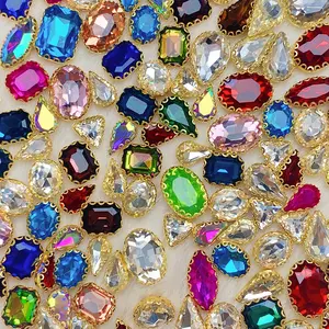 One Pack of 40 Colorful Lace Sparkly Rhinestone Beads, Hand Sewn DIY Clothing Shoes Hat Bag Decoration, Craft Supplies for Jewelry Making