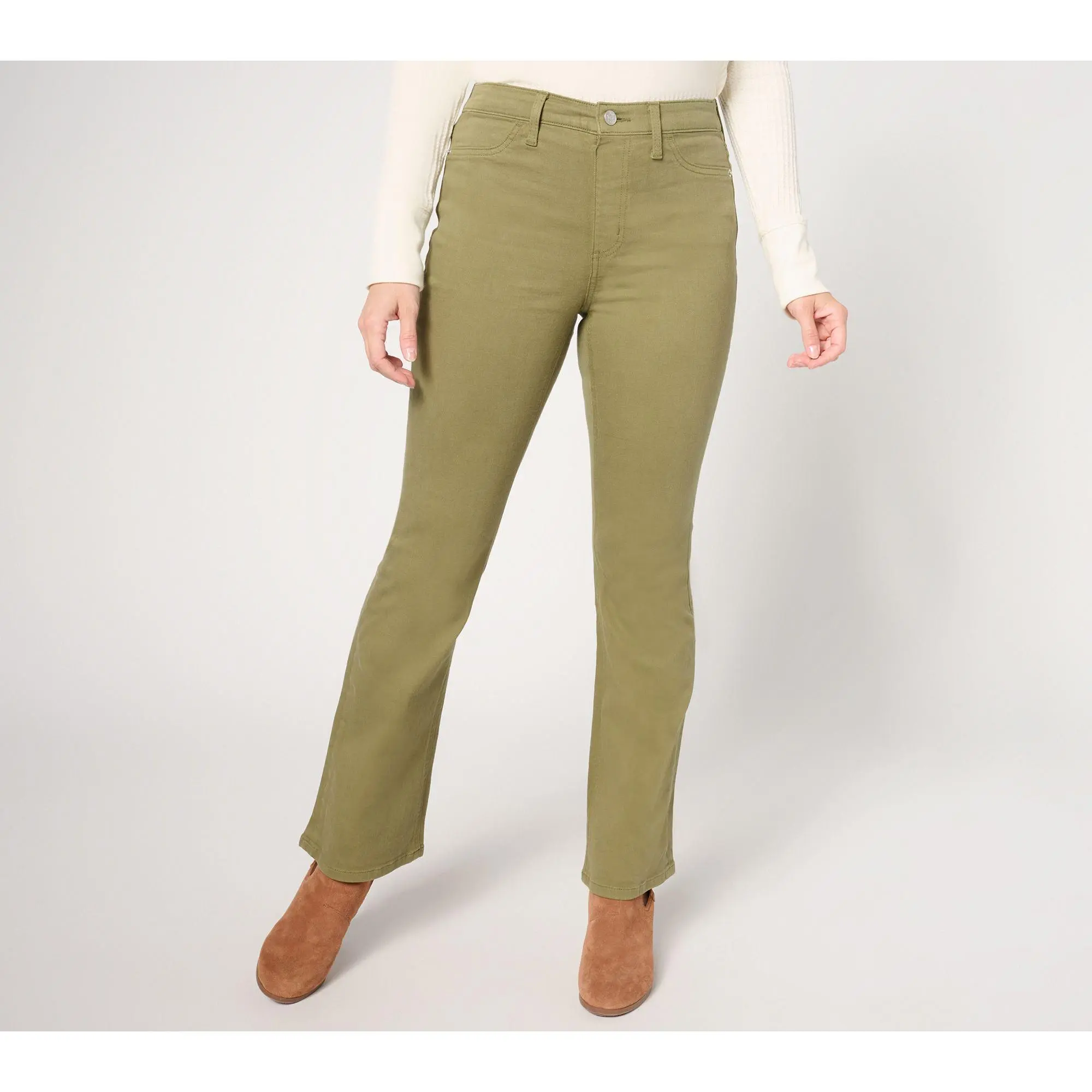 Denim & Co. Tall Color Easy Stretch Baby Bootcut Jean