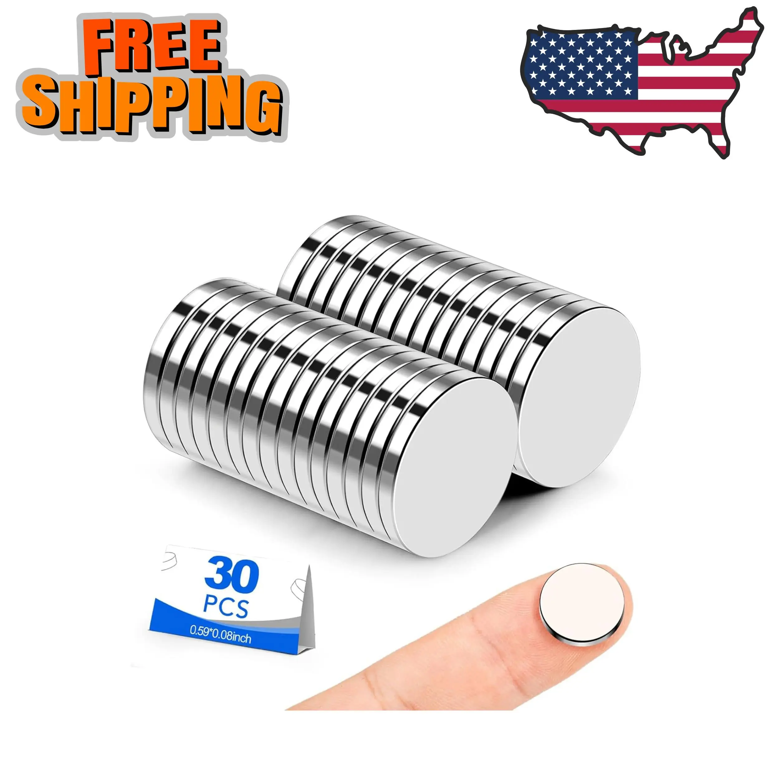 Heavy Duty Magnets with Countersunk Hole, Rare Earth Magnet for Kitchen, Wall Mounting, Tool Room, Science, Garage
