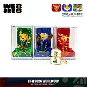 Officially Licensed2026 USA-Canada-Mexico World Cup Mascot CollectionIncludes Mexico's ZAYU, USA's CLUTCH, Canada's MAPLEToy figures, collectible sets, and World Cup charms Great as gifts for soccer fans, desk decorations,.