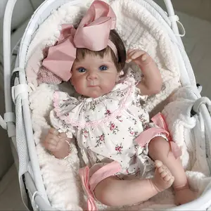 Lifelike Reborn Baby Dolls 18 Inch Realistic Newborn Baby Doll Soft Body Real Life Baby Dolls Girl with Accessories Gifts for Kids Age 3 + & Collection