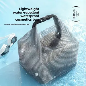 Waterproof Toiletry Bag with Wet Dry Separation, Large Capacity Drawstring Travel Pouch for Men Women, Outdoor Swimming Gym Clothes Storage Organizer