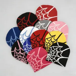 Y2K Spider Web Beanie | Vibrant Spider Web Design Beanies for Men & Women, Soft Touch Materials, Adjustable Fit for Comfort & Warmth tiktokshopspringglowup