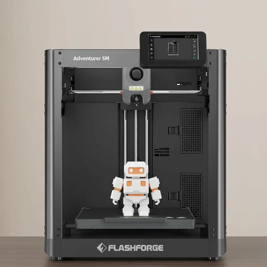 Flashforge AD5M 3D Printer, 600mm/s High Speed Printing & Screen, 1 Count, 8.7 x 8.7 x 8.7'' Flashforge AD5M 3D Printer, 600mm/s High Speed Printing & Screen, 1 Count, 8.7 x 8.7 x 8.7''