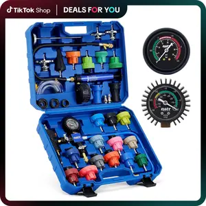 Orion Motor Tech 31 pcs  Universal Radiator Pressure  Tester Kit, Coolant Pressure Tester Kit with Manual Pump and Color-Coded Test Caps,  Coolant Vacuum Refill kit for CarsMotorcycles  Trucks Cooling System, Automotive Repair Tools