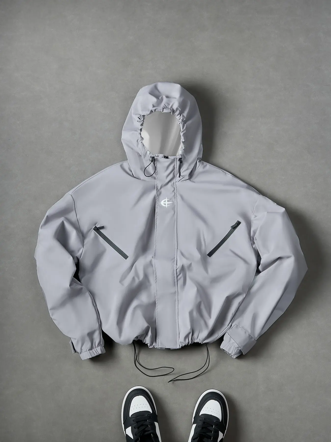 Y2K Techwear Hooded Jacket for Men, Waterproof Lightweight Design, Outdoor Streetwear, Loose Fit Cargo Jacket for Hiking & Daily Wear, Hooded Casual Jacket