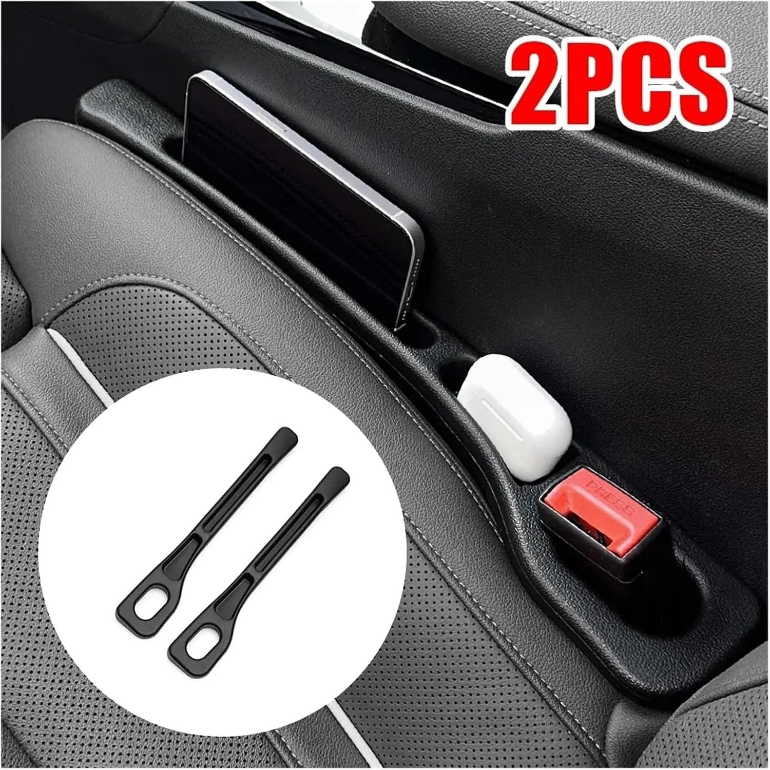 Car seat dual gap filler strips, automotive filling strips, edge gap fillers for cars, anti-leak clips, storage groove clips, seam clips Car Essentials Car Organization Supplies