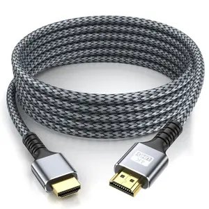 4k Hdmi Cable 25ft Ultra High Speed HDMI 2.0 Cable 4K@60HZ 3D ARC Gold Plated Connector Ethernet Audio Video Return HDMI Cord for UHD TV Monitor Laptop Xbox PS4/PS5 Roku TV ect.(Silvery)